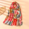 Spring/Summer Ladies Bohemian Floral Elements Scarf Shawl  Outing Casual Accessories Hawaiian Style Beach Latest Design