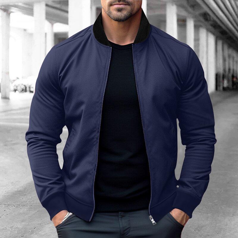 Men S Pilot Zip Jacket Slim Fit Outdoor Sport Coat Spring Autumn