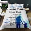 Father's Day Duvet Cover Set Queen Single Double Size Letter To Father Bedding Set Microfiber Father's Day Gift Twin Quilt Cover