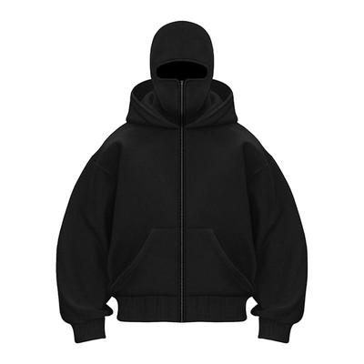 Y2K Gothic Harajuku Double Hat Design Sportswear Winter Windproof Hoodie