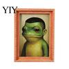 Frog Refrigerator Magnet Abstract Magnet, Framed Hairstyle Fridge Cartoon Home Kitchen Office Decoration Party Favors Decor