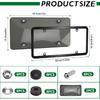 2 Pcs Clear License Plate Covers and Frames,Transparent License Plate Holders with Screws & Caps,Rust-Proof Auto Licenses Plates Protector Shields