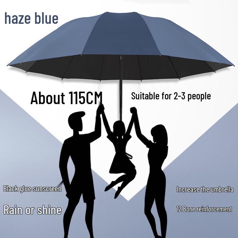 Очень большой зонт-солнцезащитный двойного назначения: Плотный, Усиленный, Складной для Солнца и Дождя