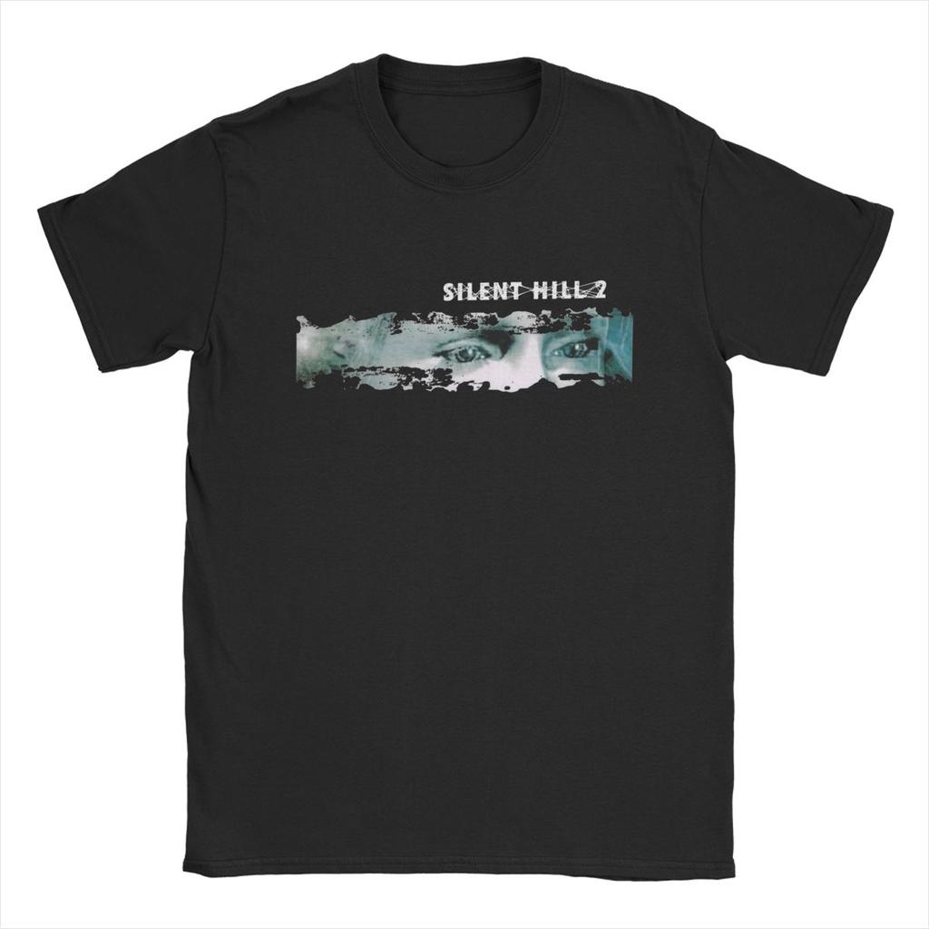 Funny Silent Hill 2 TShirt for Unisex Round Collar Cotton T Shirt Short Sleeve Tee Shirt Original Tops