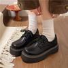 Французская платформа маленькие кожаные туфли женские Spice Girl британские лоферы 2025 новый студенческий стиль круглый носок Мэри Джейн JK одинарные туфли