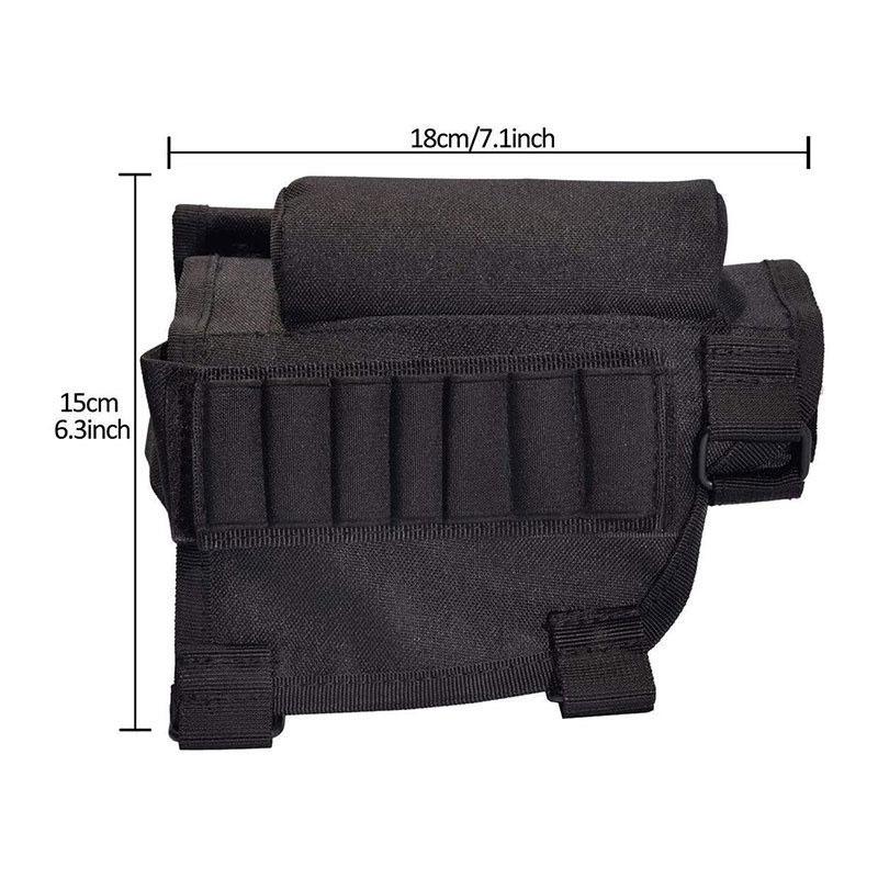 Adjustable Outdoor Tactical Buttstock Bullet Bag Military Airsoft Rifle Cartridges Accessories Bag Hunting Gun Bullet Pouches
