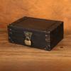 Винтажная деревянная квадратная коробка для хранения в китайском стиле с замком для органайзера на стол