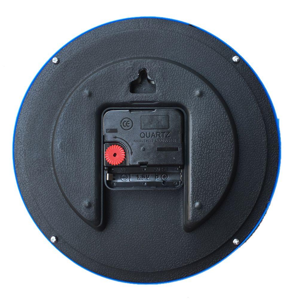 1 PC Round Bedroom Kitchen Silent Wall Clock Quartz Bell Sweep Second Movement