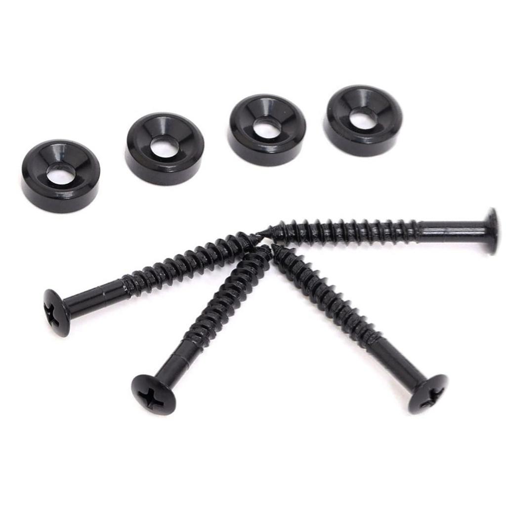 4 PCS Guitar Neck Joint Bushings Set Guitar Neck Mounting Screws Bass Ferrules Bushings with Nuts