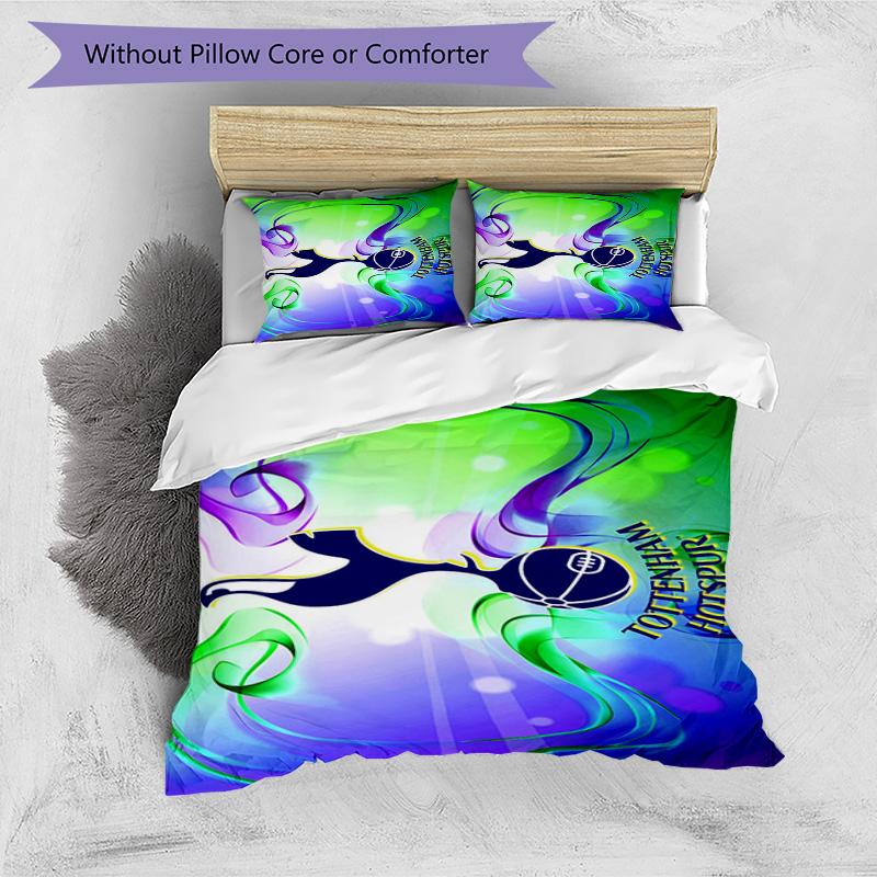 Tottenham Hotspur F.C Design Printed Pattern Duvet Cover Set – includes 1 duvet cover and 2 matching pillowcases Bedroom decor Christmas gifts