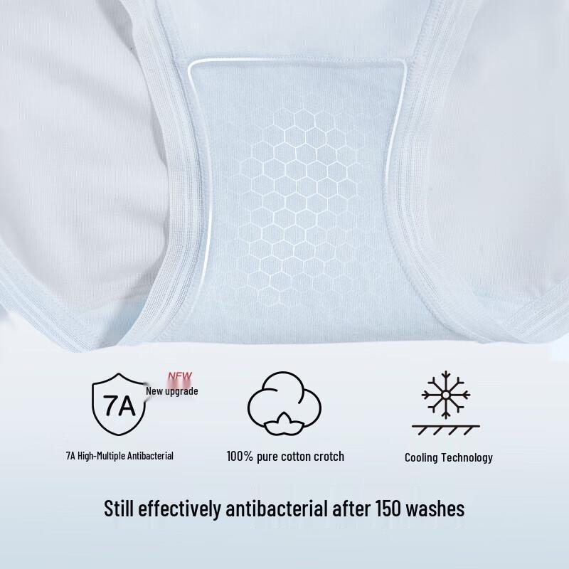 Ubras Xiaoliangfeng 7A Antibacterial Ice Silk Women's Underwear 3-Pack