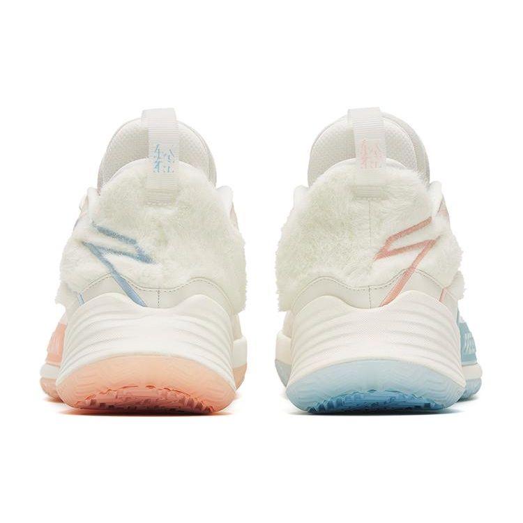 Anta Light Crazy 3 Samoyed Shock Absorption Non-Slip Wear-Resistant Low-Top Basketball Shoes Men Basketball Shoes White Pink 112241108-3