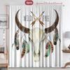 2PC Home Decoration Curtains With Animal Background And Rod Pocket Curtains, Kitchen, Coffee Shop, Living Room, Balcony, Garden