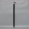 Walking Stick, Wooden Cane, Bulldog Handle, Black and Silver Designer Handmade