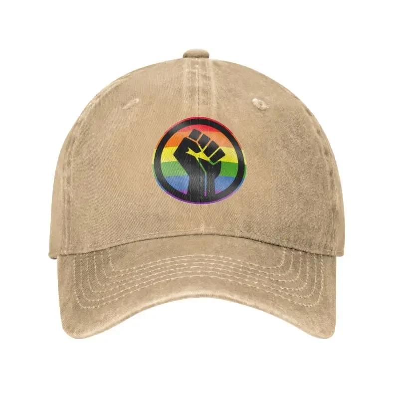 Custom Cotton Black Fist Pride Baseball Cap Hip Hop Men Womens Adjustable Dad Hat Autumn