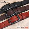 Men's Top Layer Pure Cowhide Belt Genuine Leather Pin Buckle Retro Fashion Trend Jeans Belt