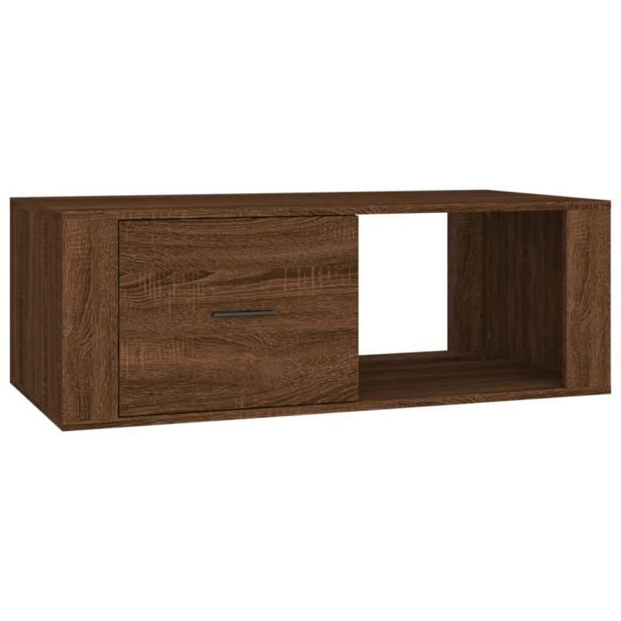 816543 vidaXL Table basse Chêne marron 100x50,5x35 cm Bois d'ingénierie