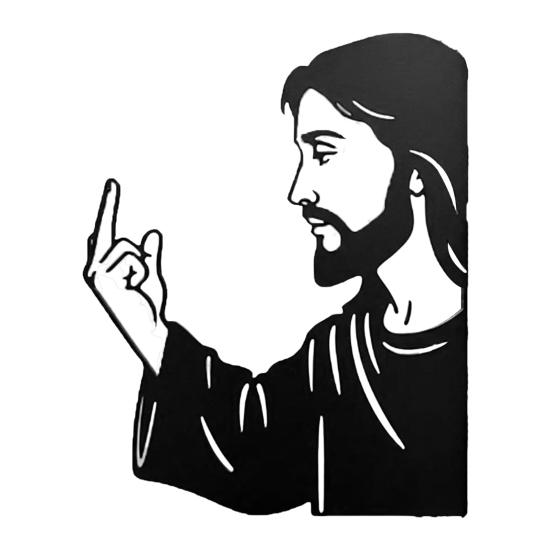 Peeking Animal Metal Sign Flipping Off Cat Crocodile Silhouette Decoration