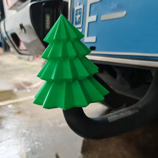 Christmas Tree Shape Trailer Cap Decorative Hitch Ball Cover Anti-rust Protector for Towing Trailers Red Christmas Box Car Exterior Accessory