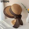 Women's Simple Elegant Casual Breathable Sun Hats Summer Large Brim Versatile Sun Protection Outdoor Bucket Hats