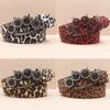 Original Rhinestone Tiger Claw Buckle Belt Leopard Print Series Punk Decorative Women'S Belt Yabi Decorative Belt