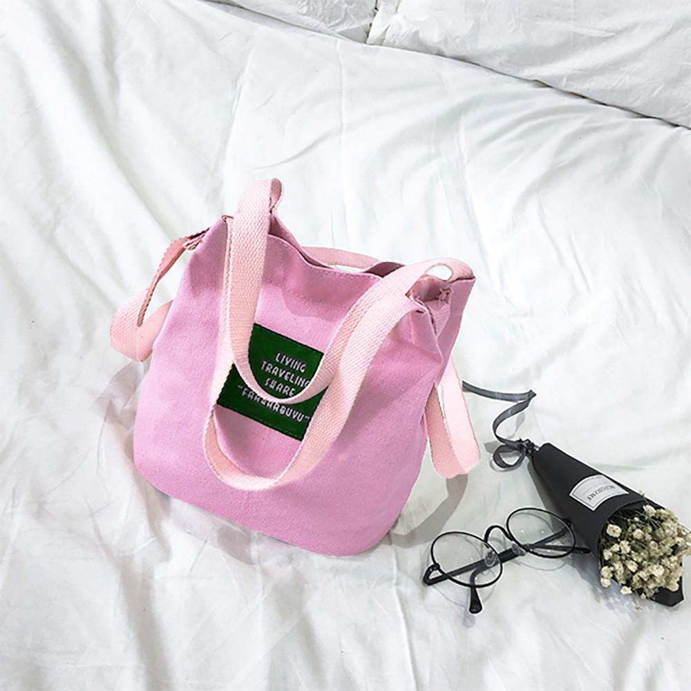 Canvas Shoulder Messenger Bag Student Art Women Shoulder Bag