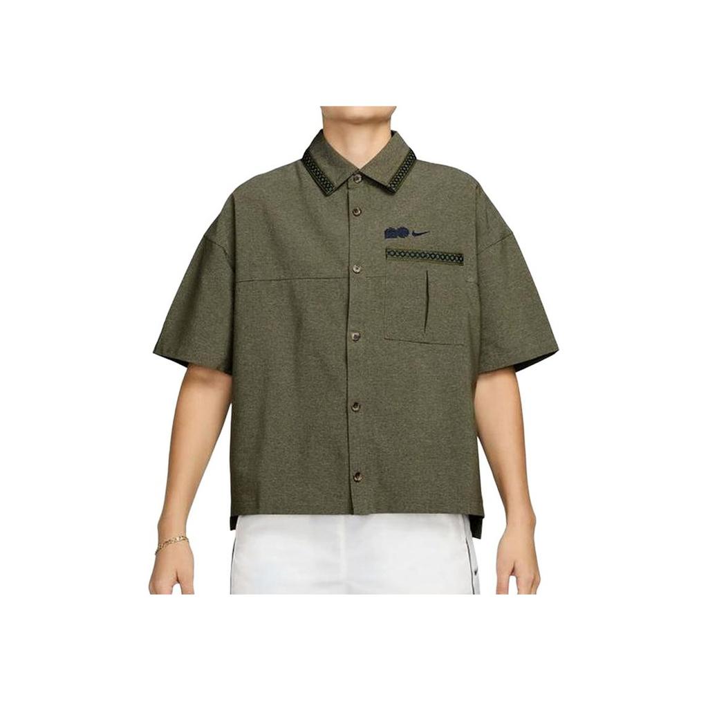 Nike Sports Lifestyle Series Breathable Summer Embroidered Polo Short Sleeve Regular T-Shirt Women Tops HJ0350-222