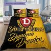 Dynamo Dresden Custom Name Pattern Bedding Quilt Set Quilt Cover Pillowcase Home Birthday Gift(1 * duvet cover + 2 * pillowcase, without core)