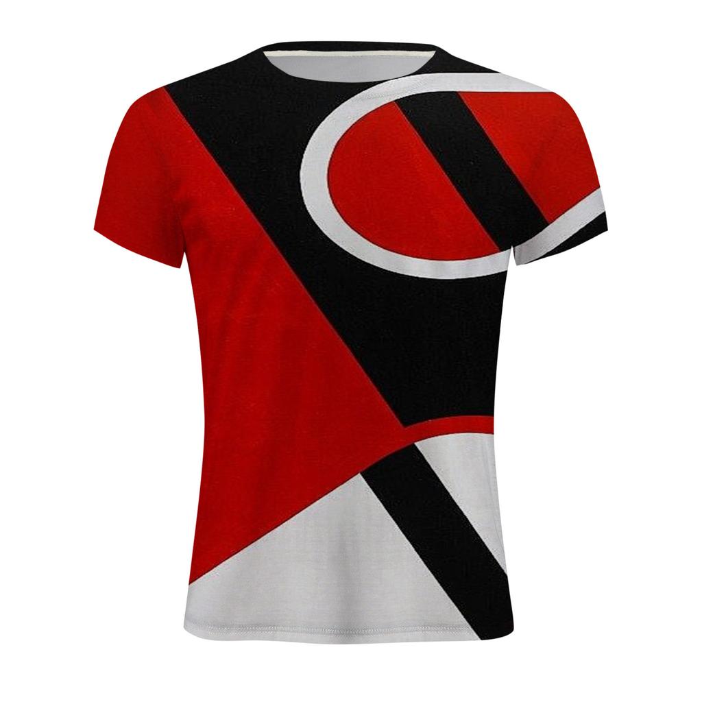 Летняя футболка с круглым вырезом, 3D-принтом современных художественных узоров, модная повседневная мужская футболка с короткими рукавами