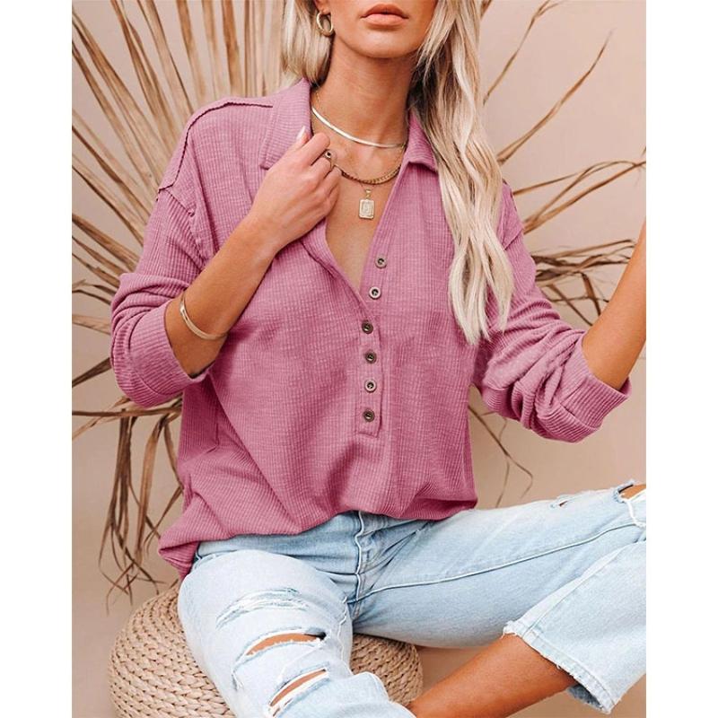 DAFIFY Женская мода, повседневные однотонные пуловеры с v-образным вырезом и длинными рукавами, весна-осень с v-образным вырезом и принтом