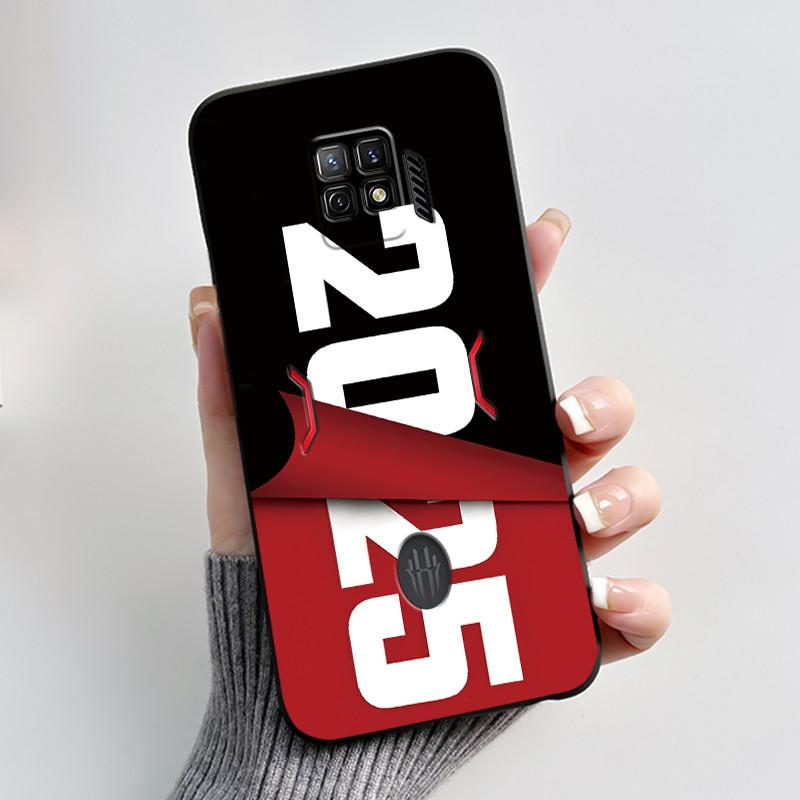 For Nubia Red Magic 7 Pro Case NX709J Back Cover Cute Heart Rabbit Black Soft TPU Phone Case For Red Magic 7S Pro NX709S Shell