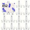 Set of 52 Clear Plastic Classic Style Easels - Display Stand Plate Holders for Pictures, Artworks, and Plaques