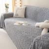 Modern Style Four Seasons Universal Back Plaid Plush Sofa Towel All-Inclusive Living Room Universal Cover Cover