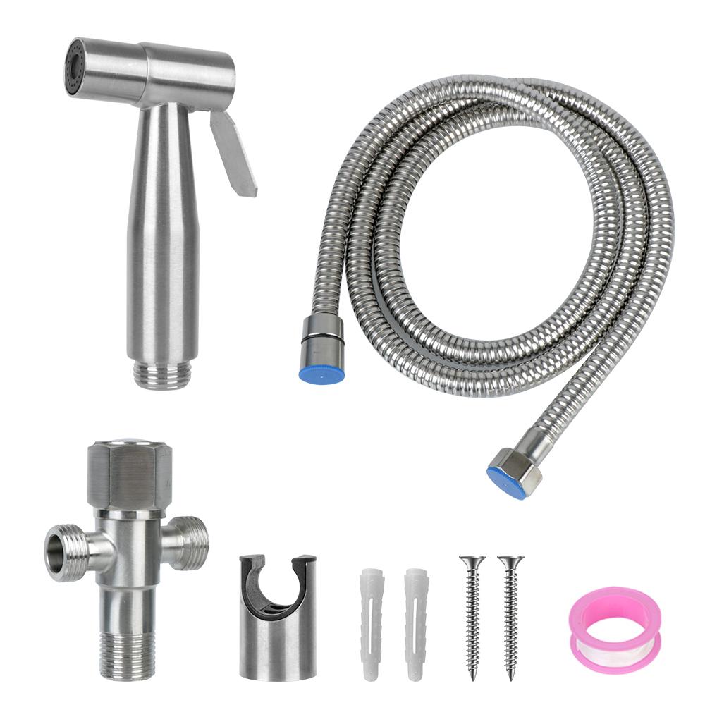 Ручной биде-смеситель душевая лейка Ручной набор распылителя для биде Для туалета самоочищающийся Нержавеющая сталь Для ванной комнаты ручной распылитель