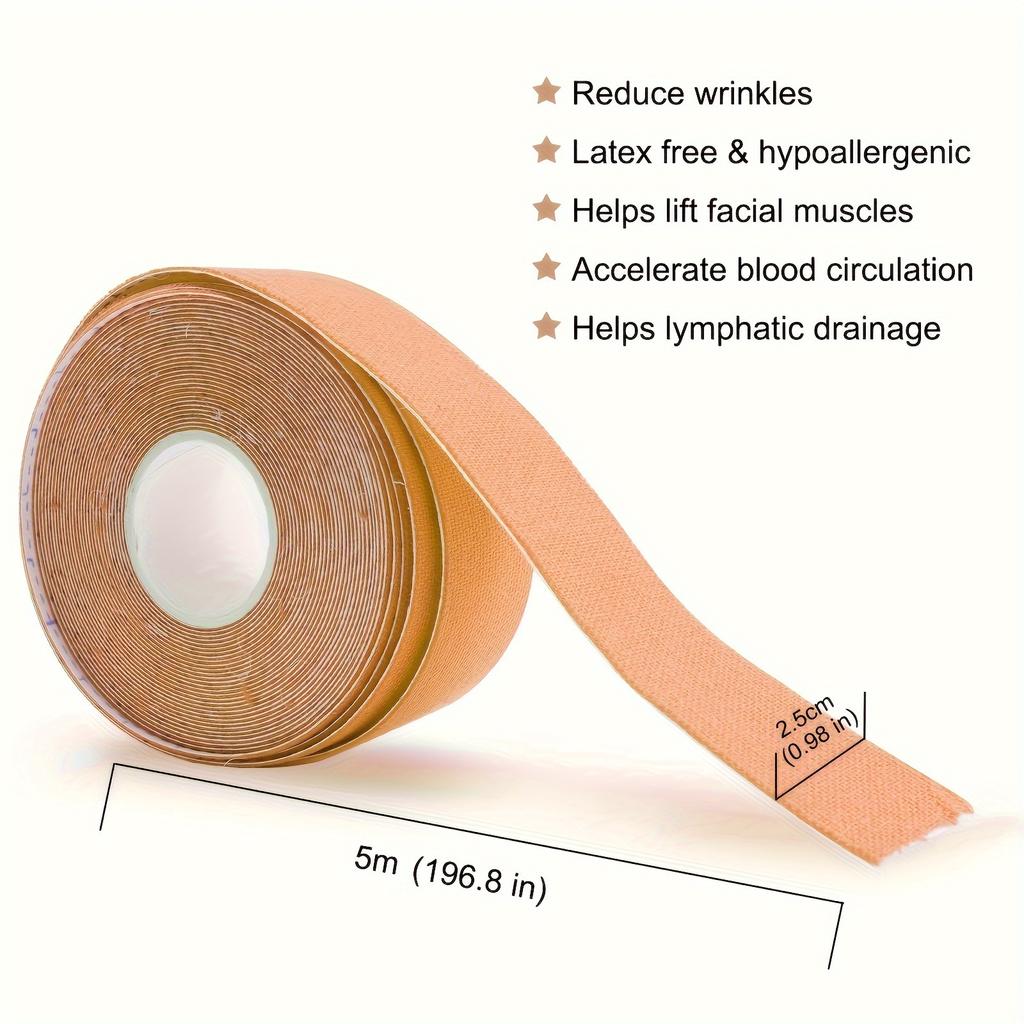 Unscented Facial Lifting Tape - Myofascial Lift for Face Slimming and Contouring, Skin-Friendly, No Surgery Required, Easy Application