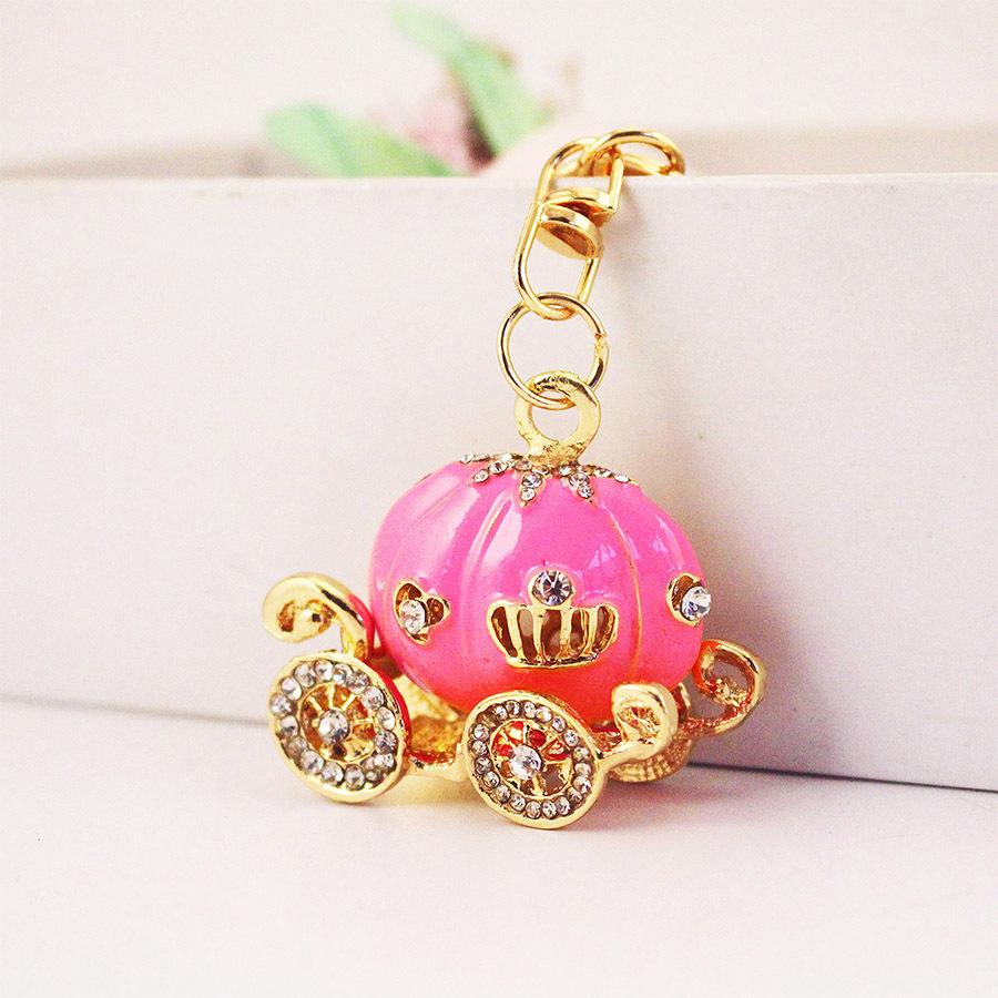 Креативный брелок для ключей в виде тыквы с бриллиантами - милый подарок и аксессуар для сумки для женщин