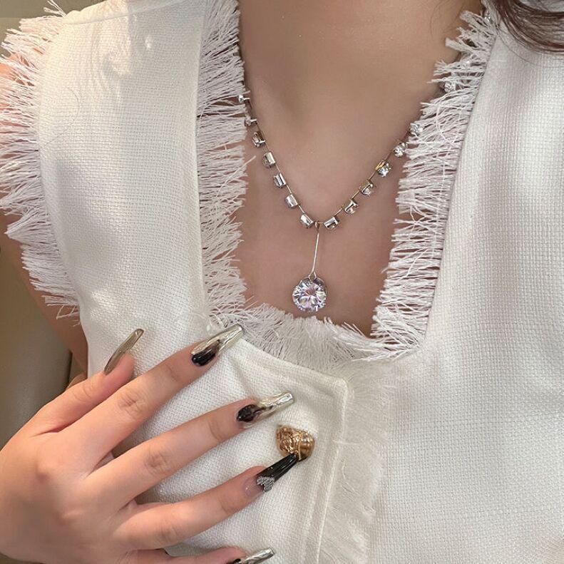 Элегантное европейское и американское ожерелье из крупных жемчужин - Роскошная, уникальная цепочка на ключицу для женщин