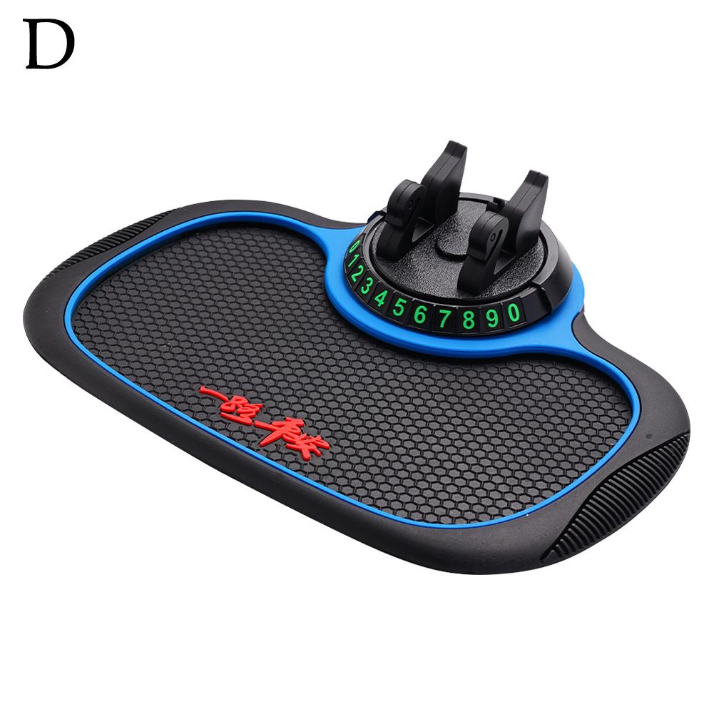 Нескользящий коврик с вращающимся держателем для телефона в машину, многофункциональный скользящий липкий коврик для отображения номера автомобиля V0S9