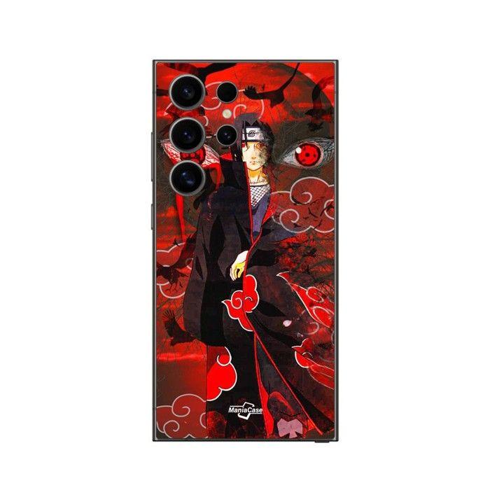 Coque pour Samsung Galaxy S24 ultra Demon Slayer Kimetsu no Yaiba Itachi Uchiha front rouge
