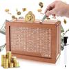 Wooden Piggy Bank with Counter for US Dollar Bills - Cross-Border Money Box for Change Storage.