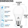 ENERGETIC SMARTER LIGHTING 24Pack A19 LED Light Bulbs 60 Watt Equivalent Cool White 4000K E26 Medium Base NonDimmable LED Light