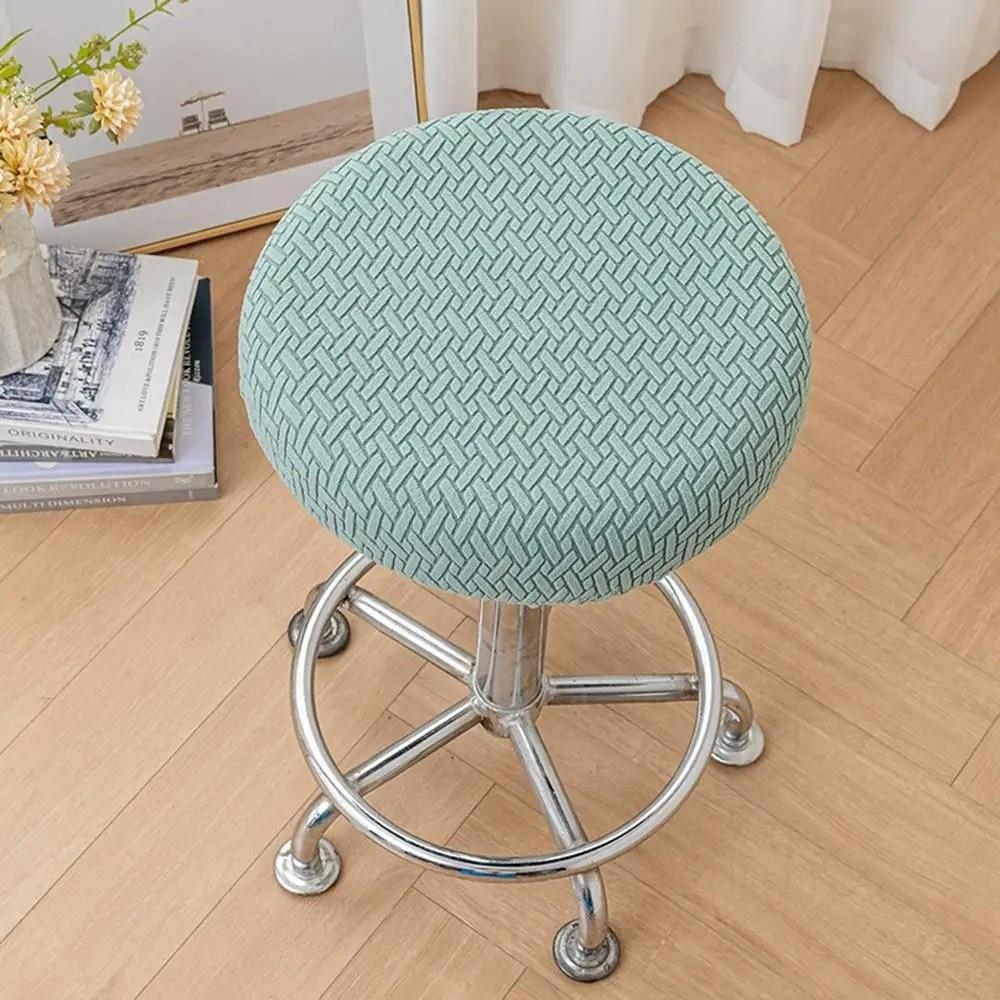 Stretchable Bar Round Stool Cover Thickened Stool Cushion Cover Soft Seat Chair Slipcover