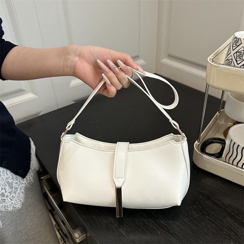 Высококачественная однотонная нишевая подмышечная сумка через плечо, модная, с темпераментом, повседневная, универсальная, летняя новая сумочка