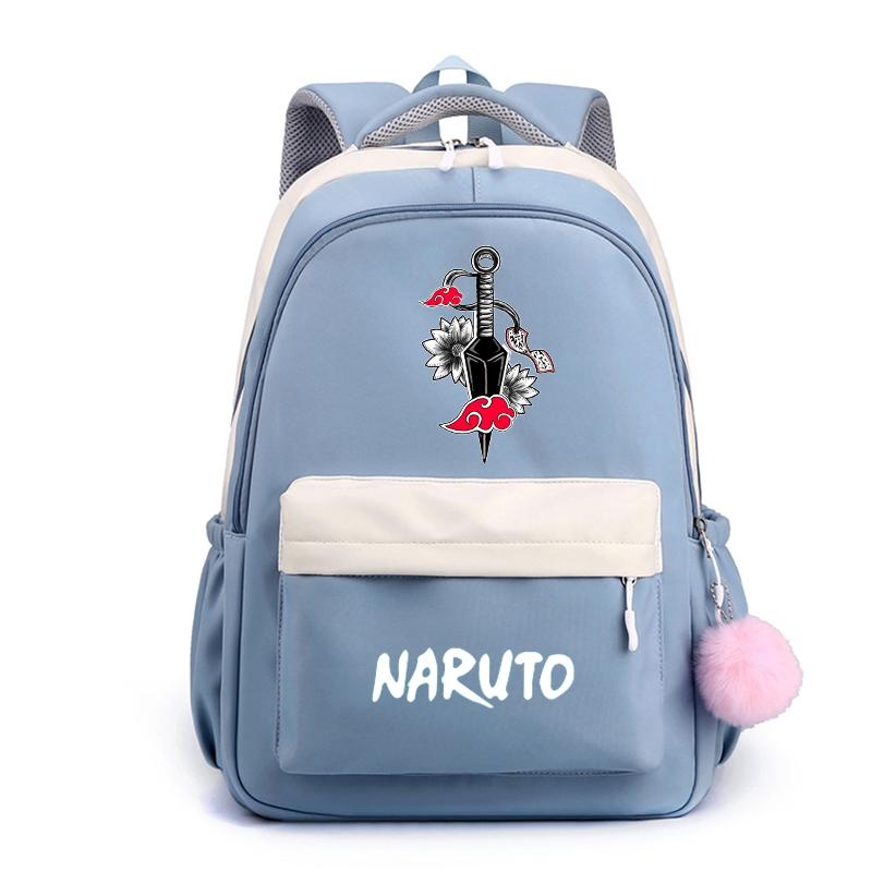 Аниме Наруто, нейлоновый милый мягкий рюкзак, школьная сумка для девочек-подростков, повседневная сумка для книг, мужская и женская дорожная сумка для отдыха