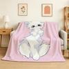 Boykisser Silly Cat Cute Throw 240g Lightweight Flannel Blanket, Soft Skin Throw Blanket for Sofa Bedroom