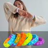 6Pcs Bracelet Push Bubble Simple Dimple Wristband Decompression Anti Stress Reliever Fidget Toy For Kids Gift Popite Fidget Toys