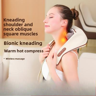 Электрический разминающий массажный платок с подогревом для плеч и шеи, многофункциональный массажер для спины, компресс для трапециевидной мышцы, физиотерапевтический прибор