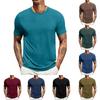 Men's Casual Fashion Comfort Solid Color Round Neck Pullover Sweatshirt Tops
