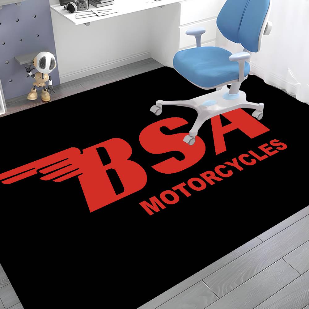 BSA Retrofit Motorcycle Floor Mat Retro Multiple Choice Living Room Kitchen Rug Non-Slip Modern Home Decor