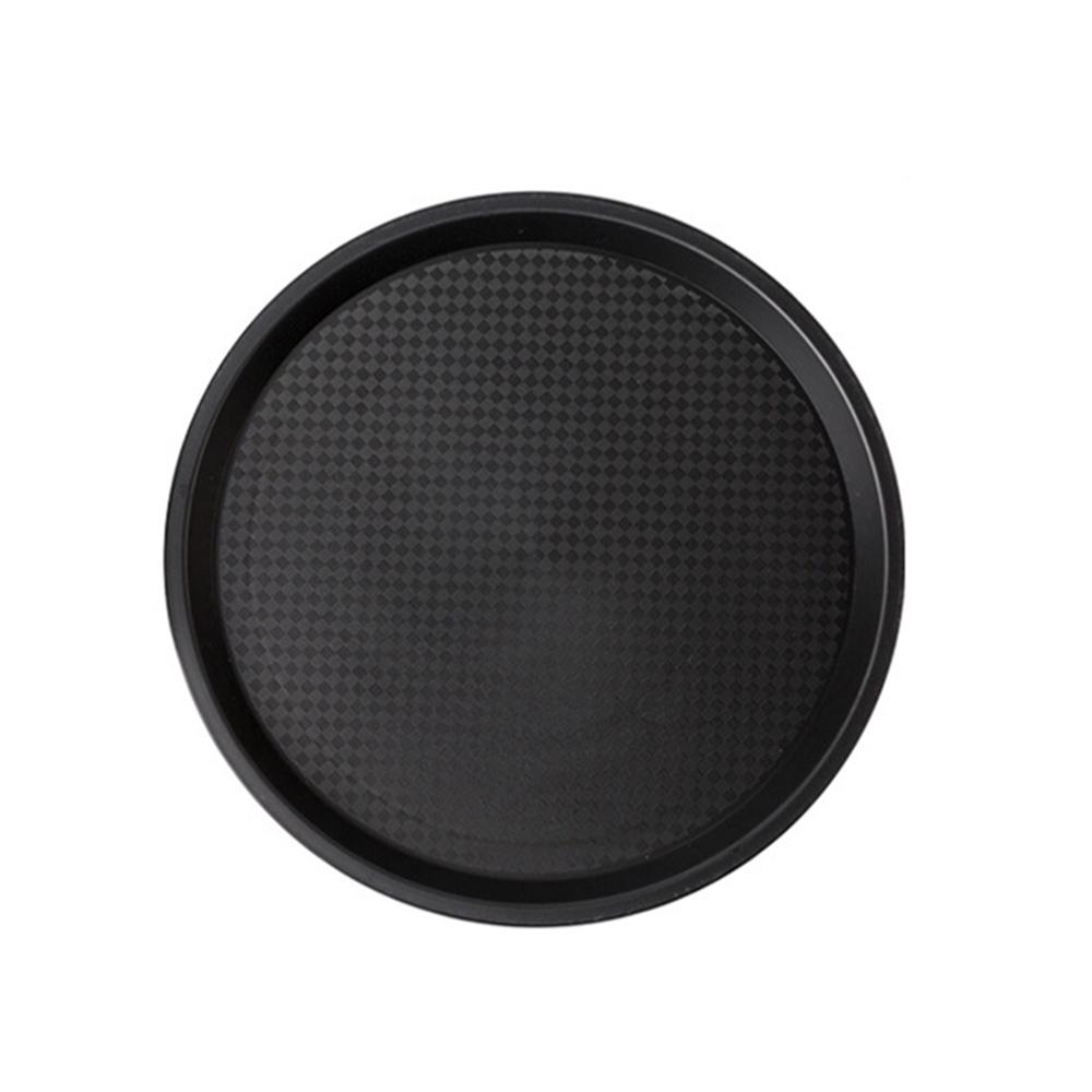 1pcs 14-inch Round Waitress/Waiter Tray Serving Tray Beverage Tray Food Tray Dinner Tray Cafeteria Tray Waitress-style One-handed Carry Fast Food